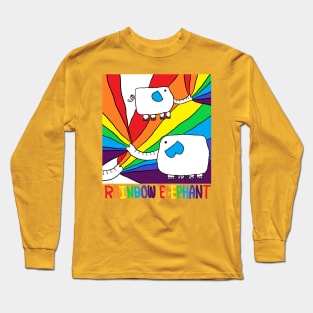 rainbow elephant Long Sleeve T-Shirt